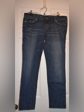 American Eagle Outfitters Women's Straight Leg Jeans - Dark Blue Wash